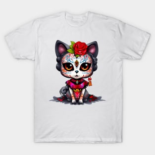 Dia de los Muertos Cat #9 T-Shirt